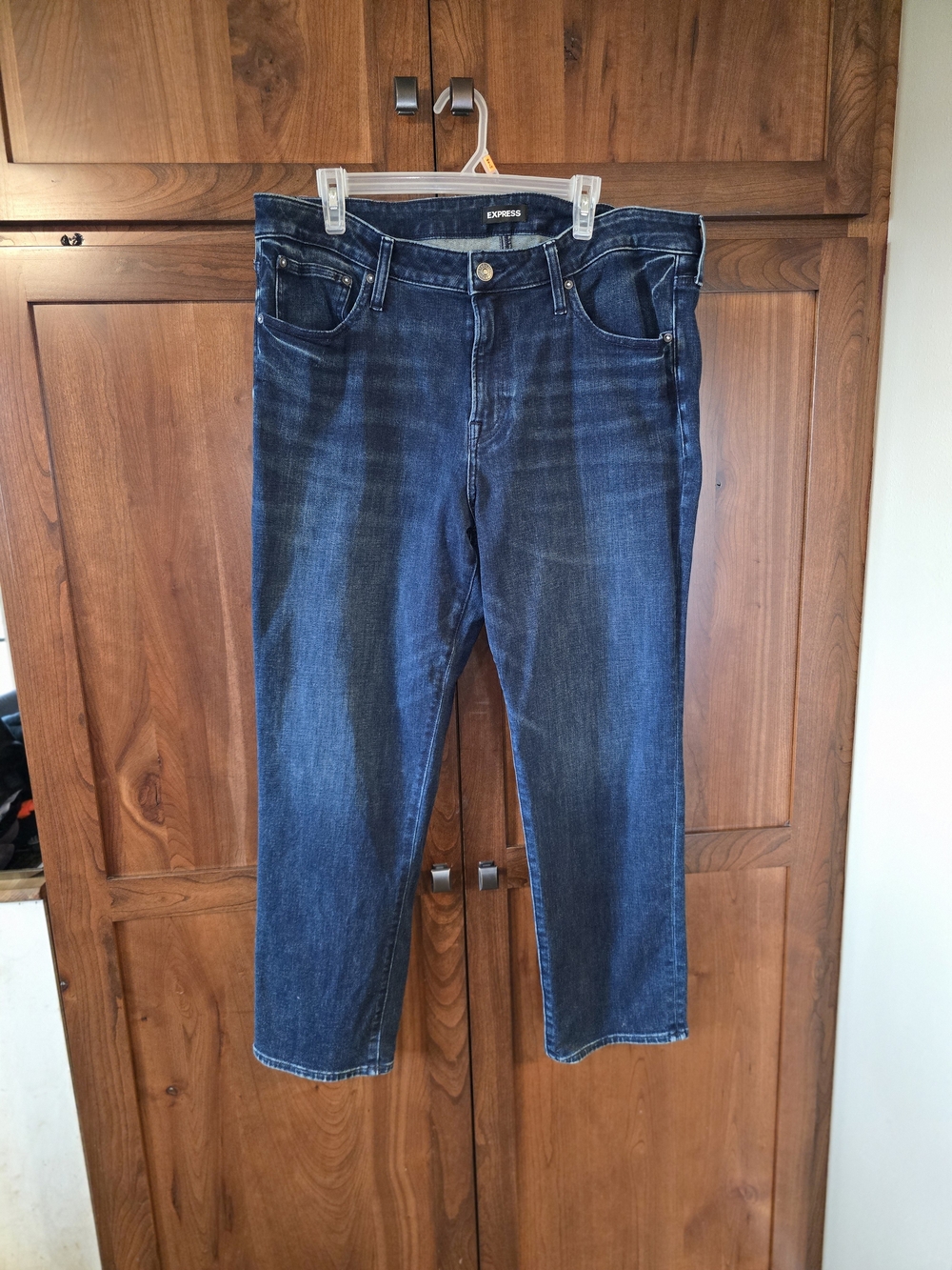 Express Men’s Dark Indigo Straight Jeans
